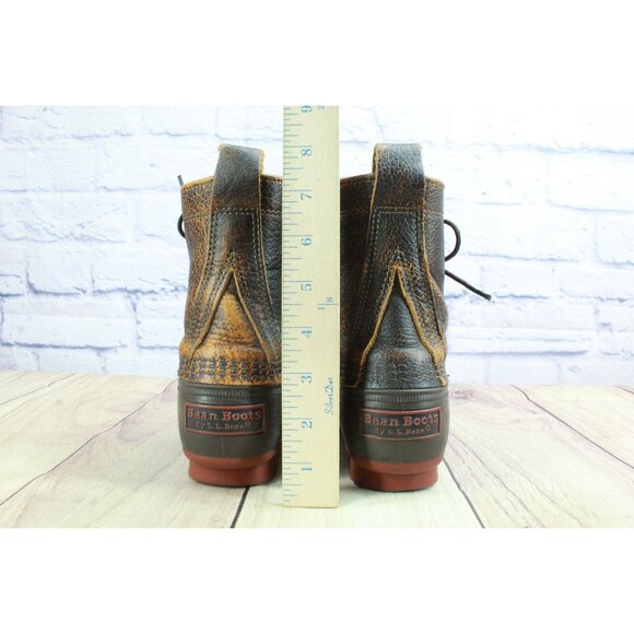 LL Bean Bean Boot Bison Dark Brown Brick Red Size 6 M - Picture 6 of 10